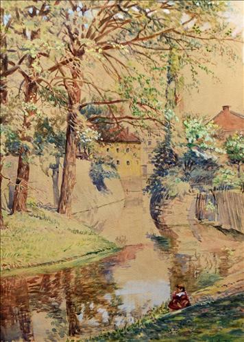 Děvčátko u splavu